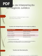 Teorias Interpretativas Do Negócio Jurídico