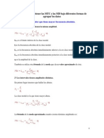 Formulas para Obtener Las MTC y Las MD Bajo Diferentes Formas de Agrupar Los Datos