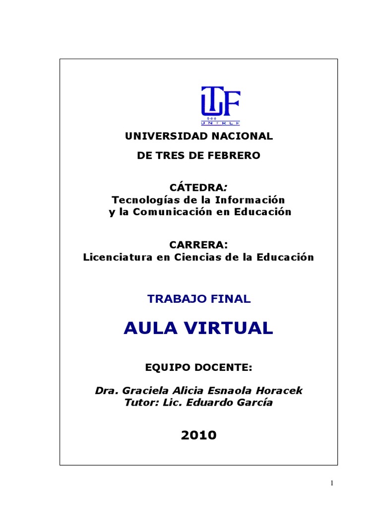 Proyecto Aula Virtual TESIS | PDF | Evaluación | Tecnologia Educacional