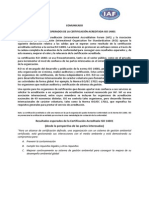 Resultados Esperados ISO14001 ISO-IAF