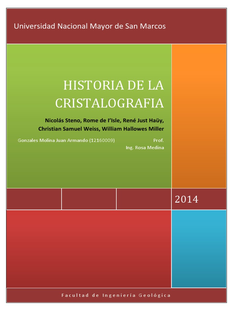 Historia de La Cristalografia Completo Cristalografía