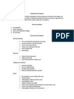 Classroom Management Plan