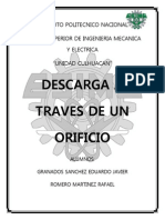 Descarga A Traves de Un Orificio