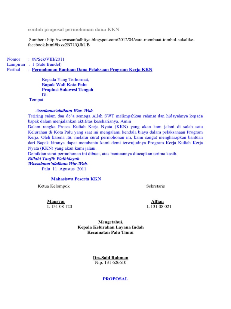 Membuat Proposal Pengajuan Dana  Contoh Proposal Pengajuan Dana Yang