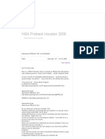 NSA Protrack Houston 2006 - Yahoo Groups