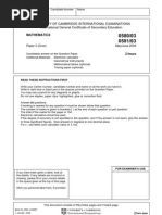 IGCSE MATHS PAST PAPER 580 - 2004 - QP - 3