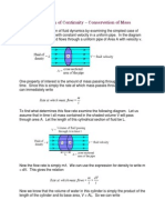 A. The Equation of Continuity - Conservation of Mass