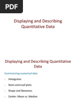 Displaying and Describing Quantitative Data