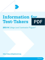 Clep Information for Test Takers Booklet c