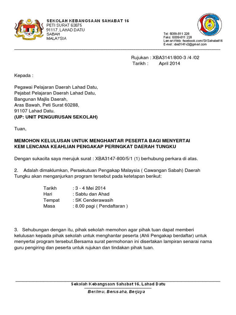 Contoh Surat Mohon Kelulusan Pdf