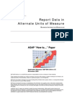 How To Report Data in Alternate Units of Measure