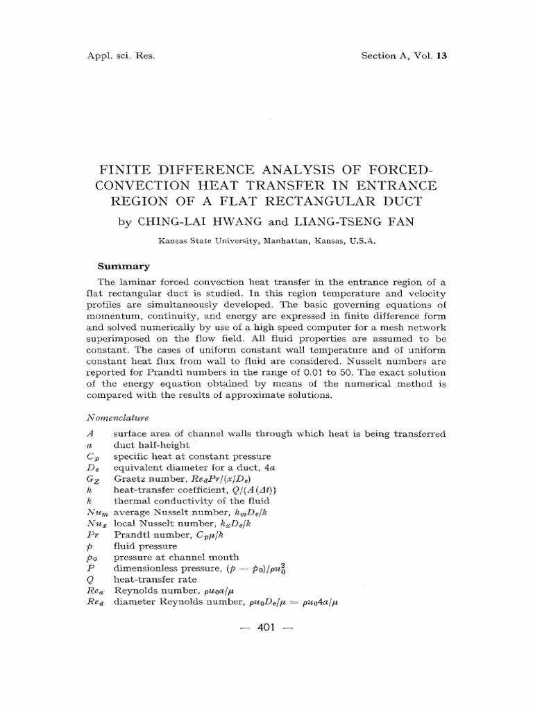 Finite Difference Heat Transfer Analysis | PDF | Equations | Recurrence ...