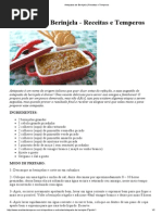 Antepasto de Berinjela _ Receitas e Temperos