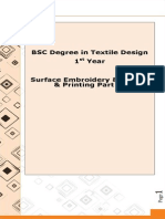 Surface Embroidery & Dyeing & Printing Part-A