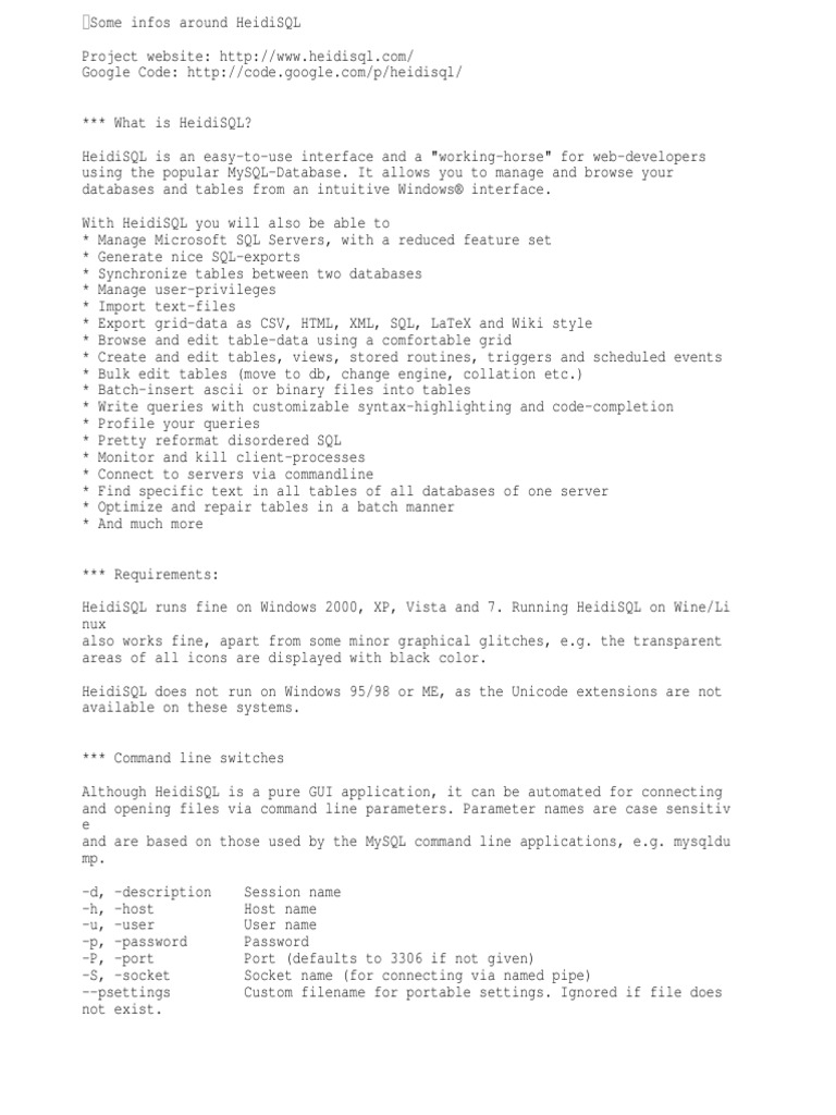 Readme | PDF | Microsoft Sql Server | Graphical User Interfaces