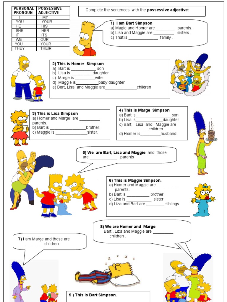 worksheet-3-possesive-adjectives