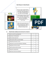 Worksheet Bart Simpson