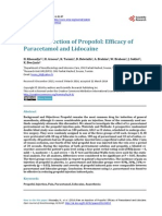 Pain On Injection of Propofol: Efficacy of Paracetamol and Lidocaine