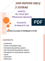 Protein and Peptide Drug Delivery Systems