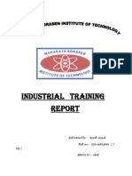 Industrial Training: Submitted By: Ayush Goyal Roll No.-029-14803610 (7 M2) Branch - Mae