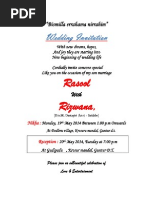 Wedding Invitation