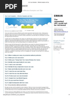 Use Case Examples - Effective Samples and Tips