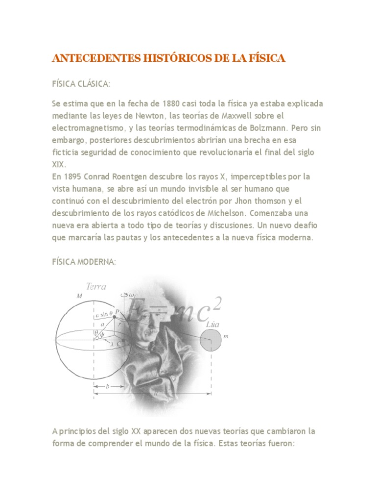 Historia de la Física Física 1 CiberTareas