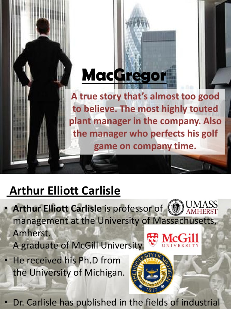 MacGregor Management PDF Applied Psychology Psychology