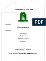 Faysal Bank Internship Report Omer