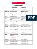 Scholastic Copy Editing Marks