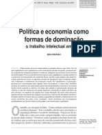 IRANO, Sedi. Política e Economia Como Formas de Dominação o Trabalho Intelectual Em Marx. Tempo Soc. [Online]. 2001, Vol.13, n.2, Pp. 1-20. ISSN 0103-2070.