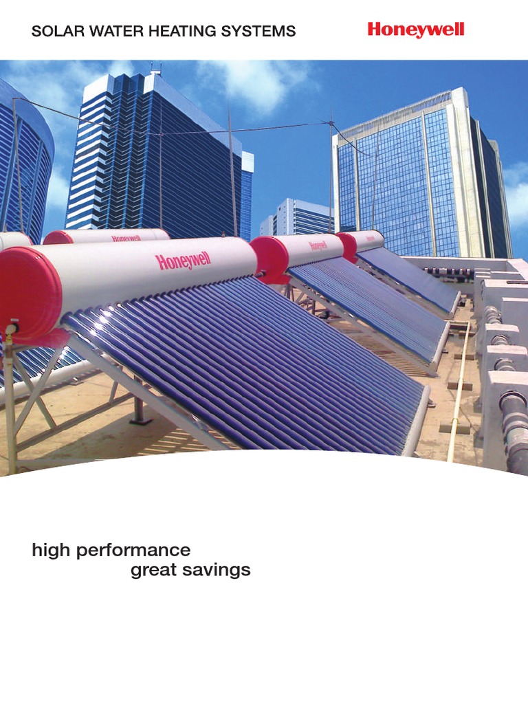 Honeywell Solar Water Heater Brochure | PDF | Water Heating | Solar Energy