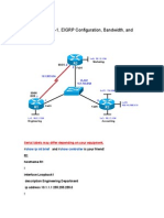 Chapter 2 Lab 2-1 EIGRP Configuration Bandwidth and Adjacencies