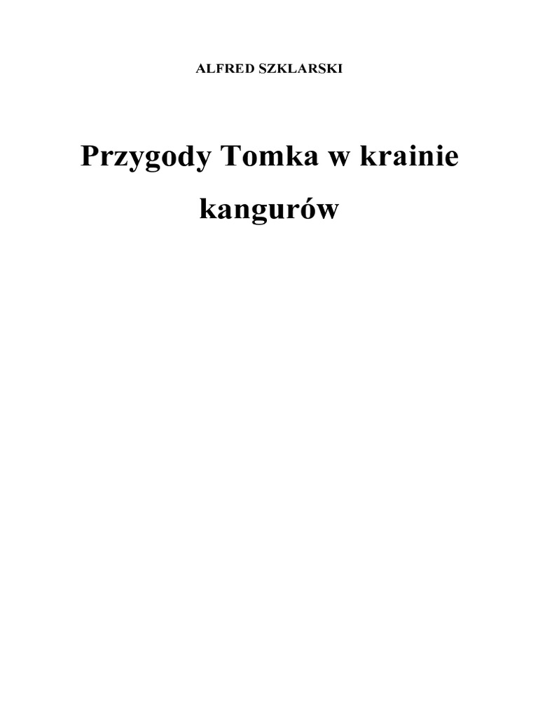 List Do Tomka W Krainie Kangurów