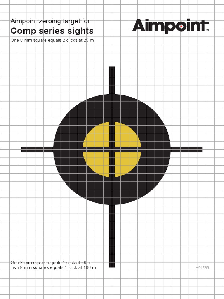 Aimpoint ZeroingTarget Comp Series M01583 A4 1 | PDF | Firearm ...