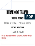 Horario de Trabajo