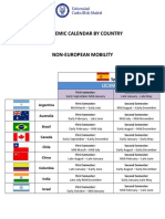 6.1 Academic Calendar by Countries