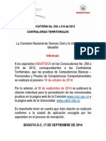 Aviso Citacion Pruebas Contralorias 19 de Octubre