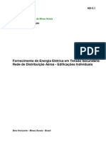 Fornecimento de Energia Elétrica em Tensão Secundária - Rede de Distribuição Aérea - Edificações Individuais (ND-5.1