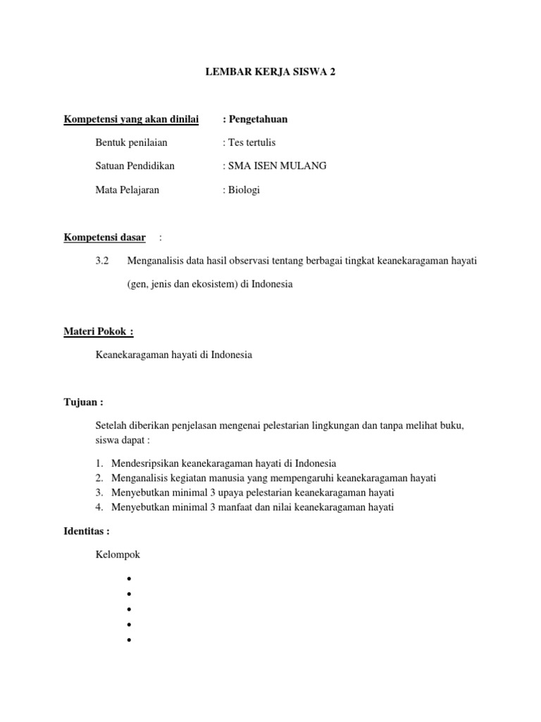 Lembar Kerja Siswa 2