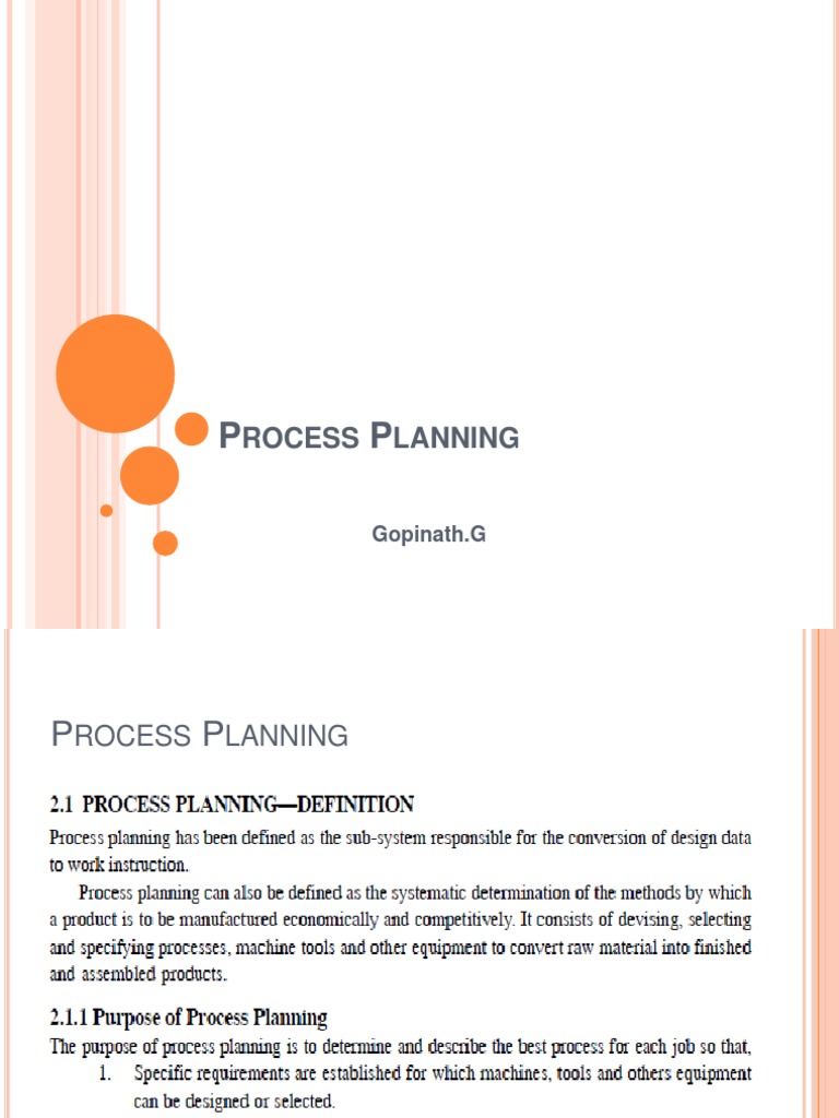 Unit2 Process Planning | PDF