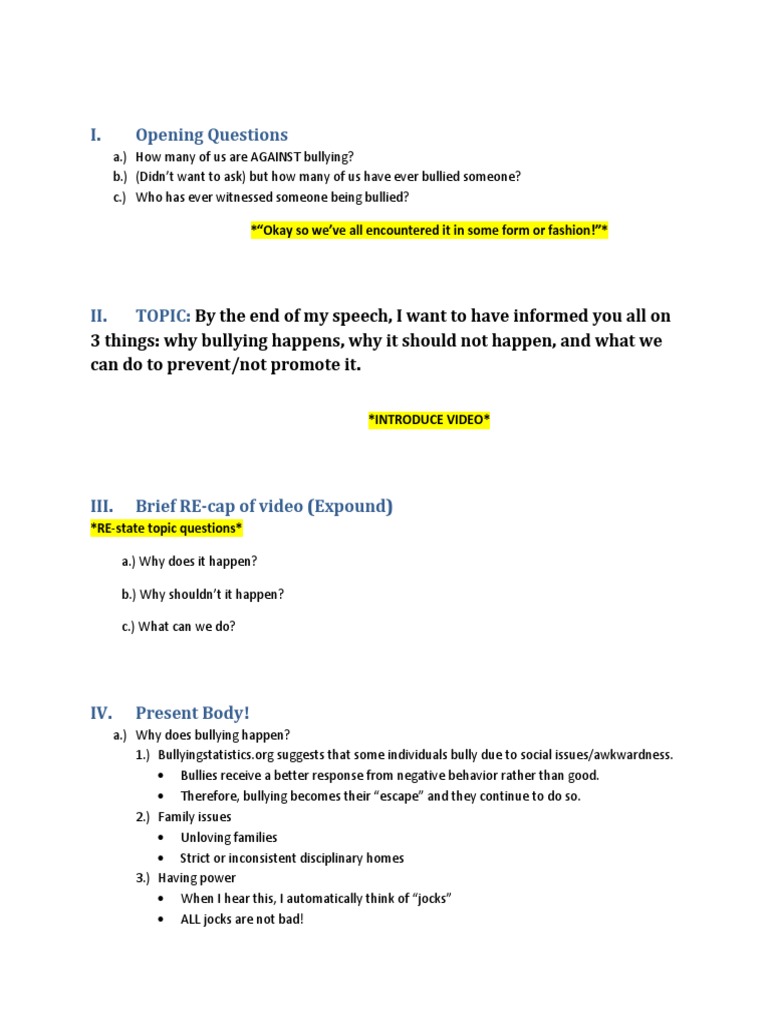 informative speech outline on online dating