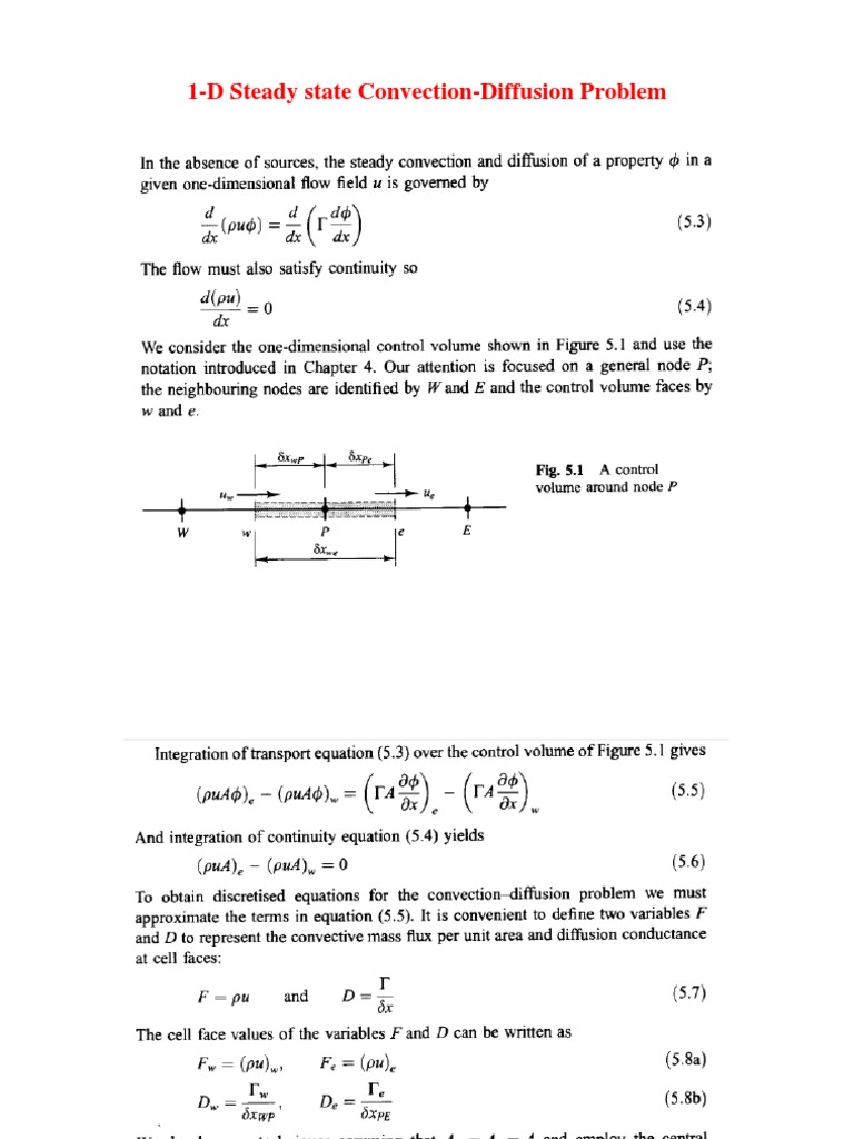 1D Convection-Diffusion Problem | PDF