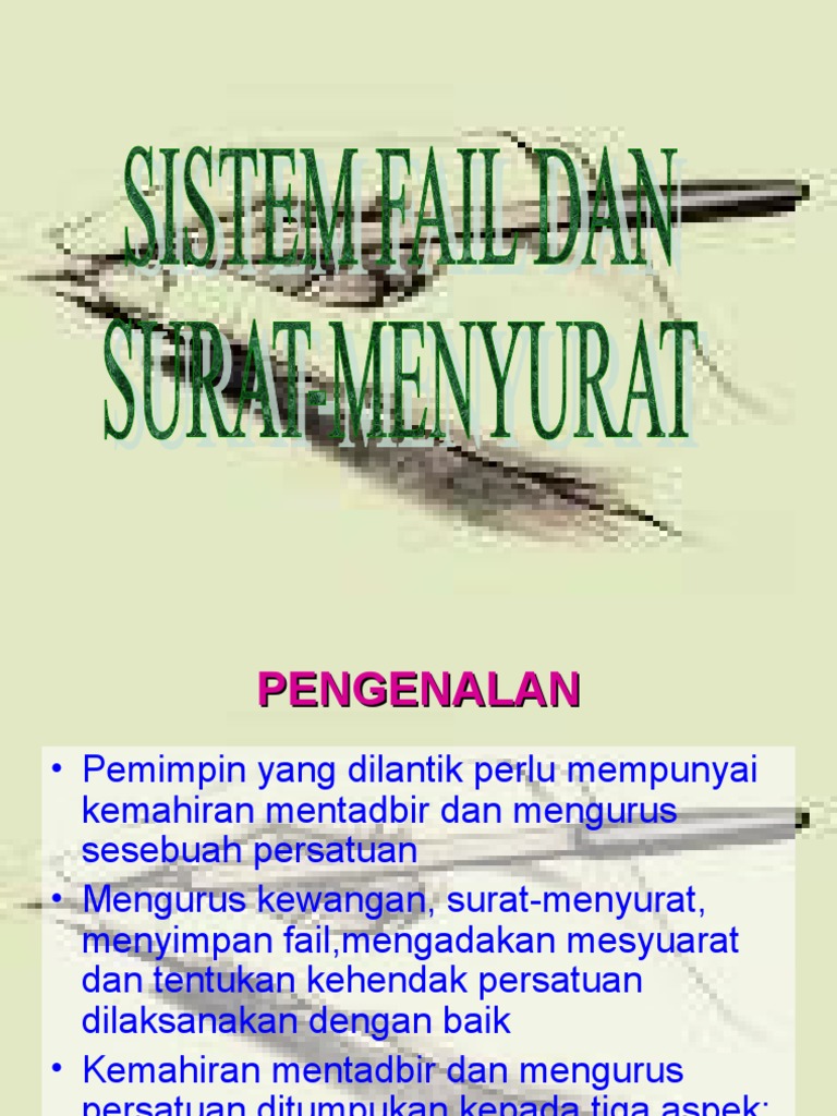 Surat Rasmi Dan Sistem Fail
