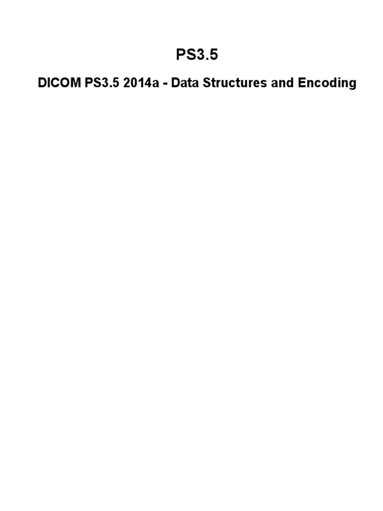 DICOM DataStructure and Encoding | PDF | Character Encoding | Osi Model