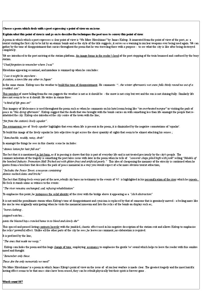 No more hiroshima and slough poem comparison essay 07 picture