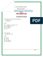 Latihan Soal SPMB Unsoed Saintek (IPA)