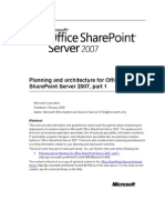 Planning and Architecture For Office SharePoint Server 2007, Part 1