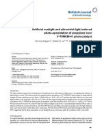 Artificial Sunlight and Ultraviolet Light Induced Photo-epoxidation of Propylene