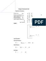 Design of Basement Wall: Soil Properties & Parameters